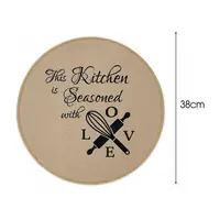 Non-Slip Rubber Backed Round Table Mat