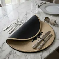 Non-Slip Rubber Backed Round Table Mat