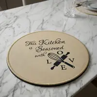 Non-Slip Rubber Backed Round Table Mat