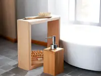 Square Bamboo Soap & Lotion Dispenser