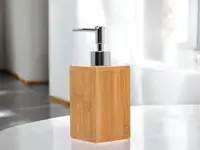 Square Bamboo Soap & Lotion Dispenser