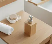 Square Bamboo Soap & Lotion Dispenser