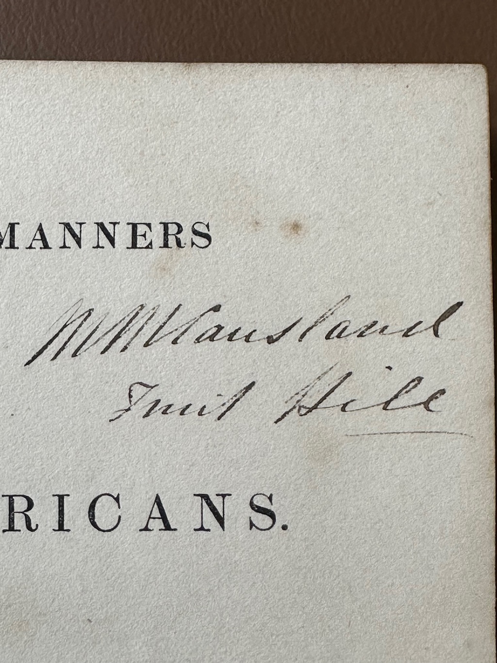 Domestic Manners of the Americans