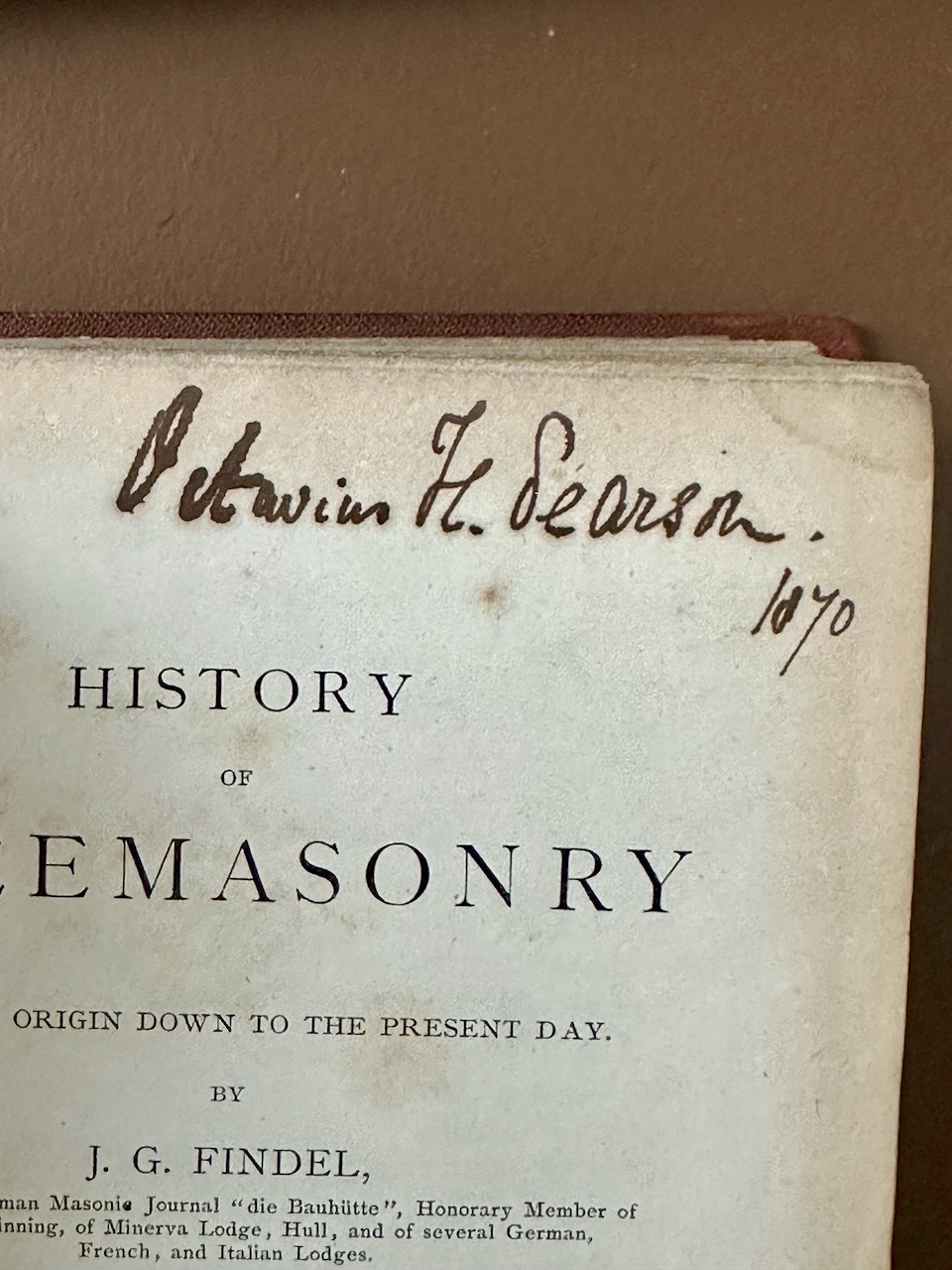 History of Freemasonry from its Origin Down to the Present Day
