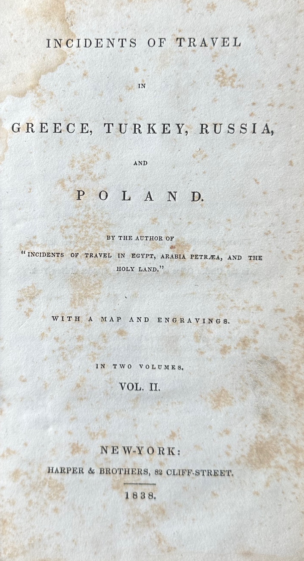 Incidents of Travel in Greece, Turkey, Russia and Poland