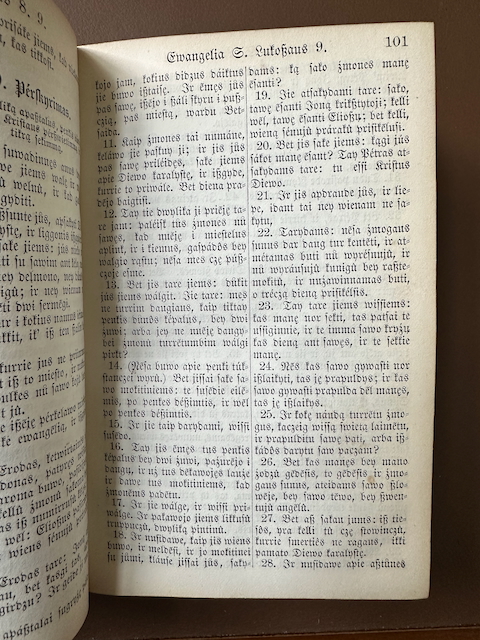 Naujas Testamentas músû Wieszpatiês ir Iszganytojo Jēzaus Kristaus, į lietuwiszkąję kalbą iszwerstas; Psalmai Dowido į lietuwiszkąję kalbą iszwersti