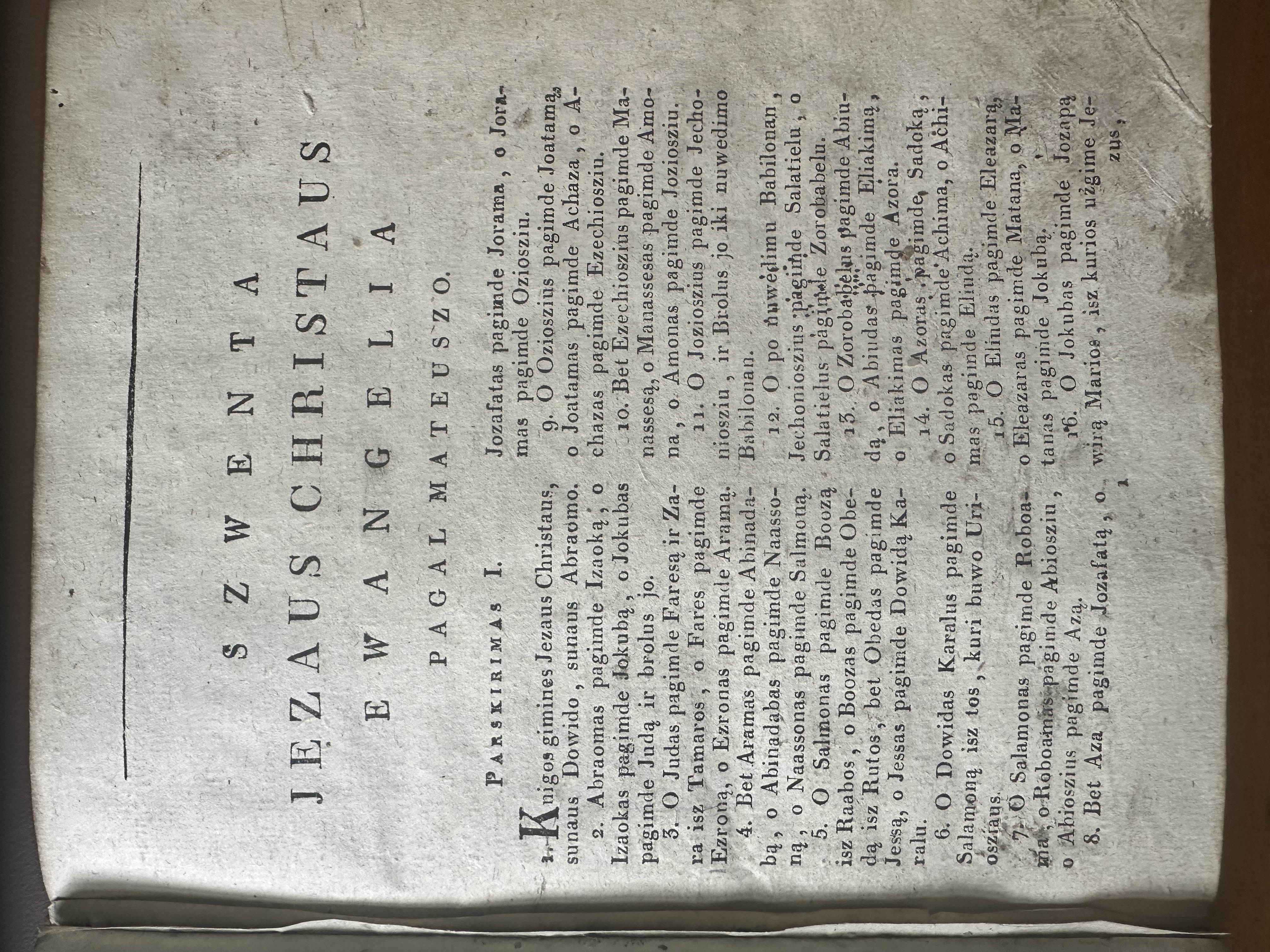 Naujas istatimas Jezaus Christaus wieszpaties musu lietuwiszku ležuwiu iszgulditas