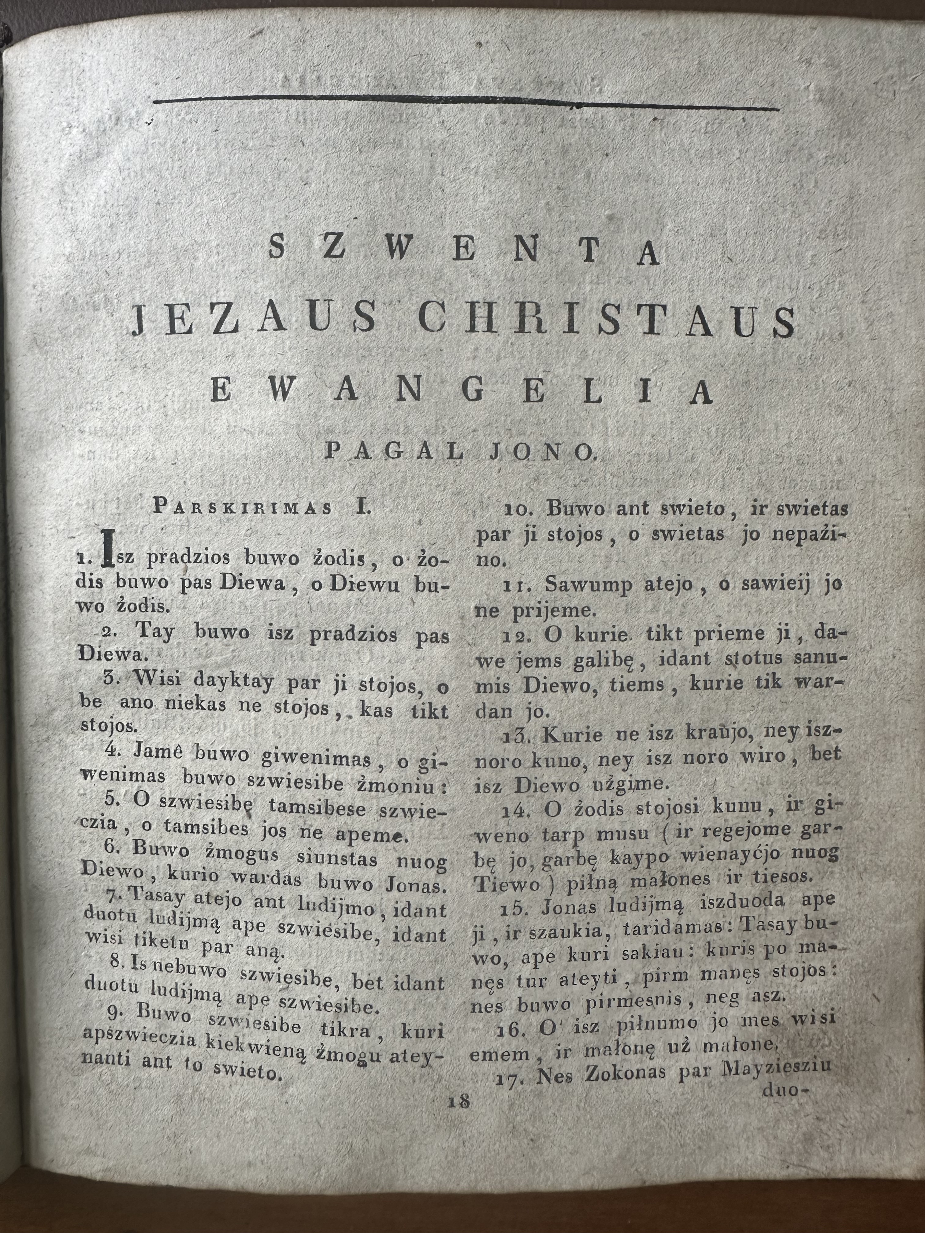Naujas istatimas Jezaus Christaus wieszpaties musu lietuwiszku ležuwiu iszgulditas