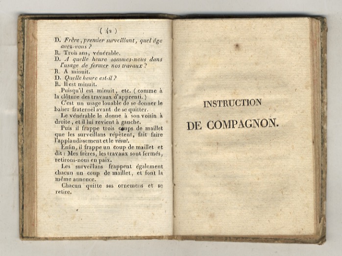 Insruction pour les Grades Symboliques du rite moderne