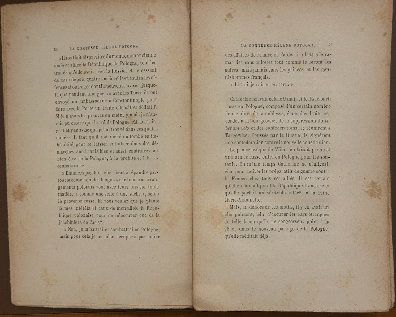 Histoire d'une grande dame au XVIIIe siècle: la comtesse Hélène Potocka