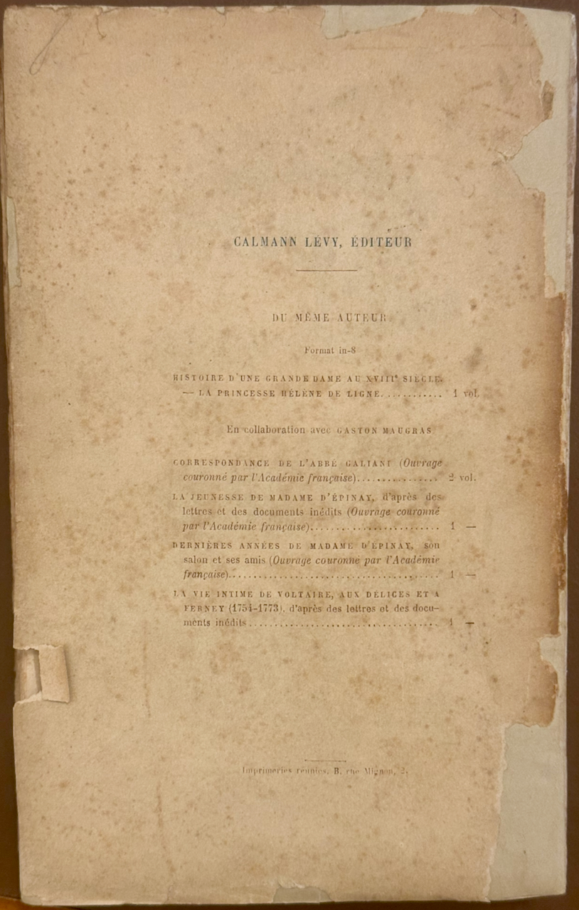 Histoire d'une grande dame au XVIIIe siècle: la comtesse Hélène Potocka