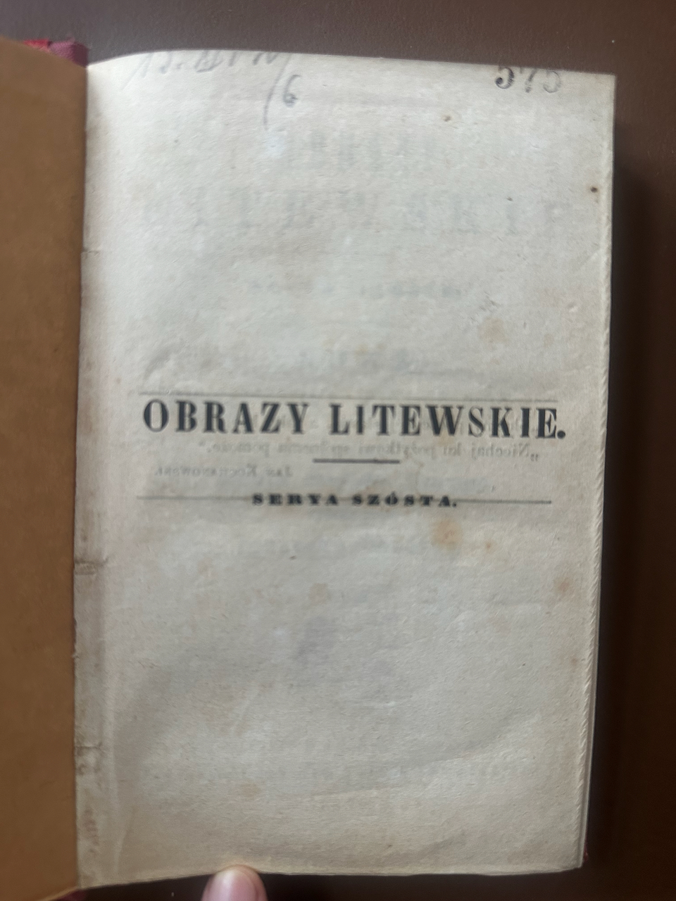 Obrazy litewskie. Serya szósta