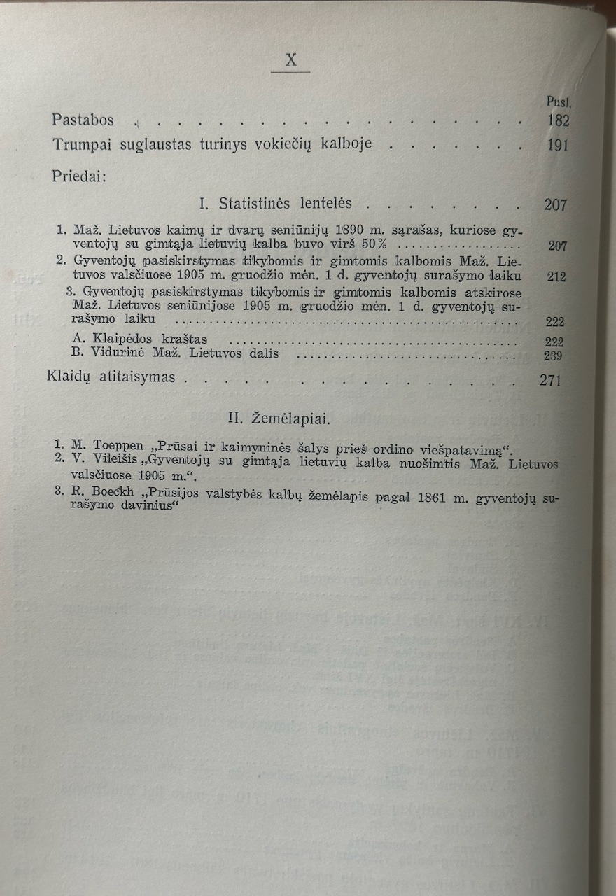 Turinio rodyklė (II) su priedų ir žemėlapių sąrašu