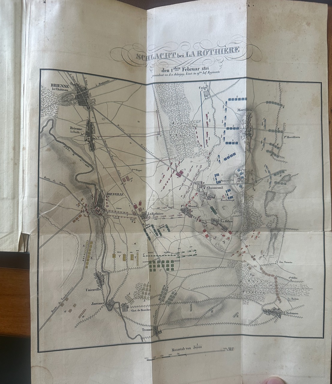 Larotjero (La Rothière) mūšio 1814 m. vasario 1 d. planas