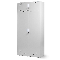 Szafa socjalna ubraniowa z lustrem i szufladami szara, 900x1850x500 mm: BORYS
