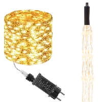 Lampki choinkowe 300 LED na prąd włosy anioła ciepły biały