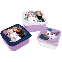 Zestaw 3 pojemników śniadaniowych Frozen - Elsa i Anna