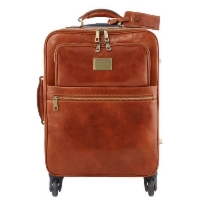 Tuscany Leather TL Voyager - skórzana walizka podróżna na 4 kółkach , kolor miodowy TL141911
