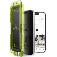 Szkło prywatyzujące na ekran z aplikatorem Ringke Easy Slide 2-Pack Privacy do iPhone 17, 2 sztuki