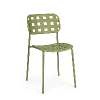 Krzesło ogrodowe CLOVER zielone 52x40 stalowe Bizzotto