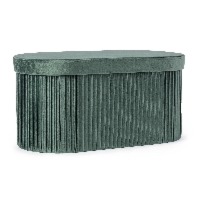 Puf z pojemnikiem Jocelyn zielony 76x38x38cm MDF PU PET Bizzotto