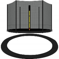 Osłona na sprężyny z siatką do trampoliny zewnętrzną 8FT 244/250/252 cm czarna