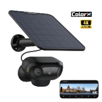 Kamera Reolink Argus 4 PRO CX czarny WIFI z panelem 4K 8 Mpx | Detekcja osób, pojazdów i zwierząt | Akumulator | Kamera Bezprzewodowa Wifi
