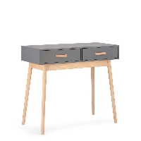 Konsola Ordinary szara 90x40x79cm drewno sosnowe MDF paulownia Bizzotto