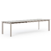 Stół ogrodowy rozkładany KONNOR beżowy 200/300x110 aluminiowy Bizzotto