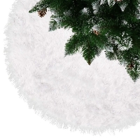 Dywanik pod choinkę 85 cm biały włochacz mata na prezenty