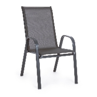 Krzesło ogrodowe MARTINEZ antracytowe 56x65 stalowe Bizzotto