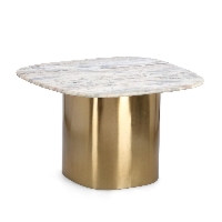 Stolik kawowy Cadmus złoty rozmiar 60x56x38 cm marmur stal Bizzotto