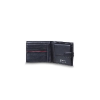 Męski portfel Valentini Black & Red Diamond 502P czarny