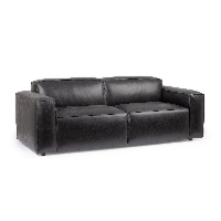 Sofa Joseph brązowa 216x94x77cm drewno jesionowe, PU, imitacja skóry Bizzotto