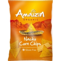 CHIPSY NACHOS KUKURYDZIANE O SMAKU SEROWYM BEZGLUTENOWE BIO 150 g - AMAIZIN