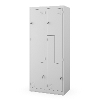 Szafa socjalna ubraniowa typu l, czterokomorowa, szara, 800x1850x450 mm: JULIA