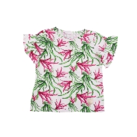 Misioo T-Shirt z Falbanką, Sea Flora