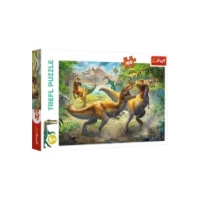 Puzzle 160 el. Walczące Tyranozaury