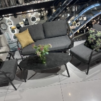 Komplet ogrodowy Bolzano Mistica antracytowy aluminium outlet