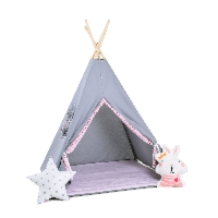 Namiot tipi dla dzieci, bawełna, okienko, królik, bąbelkowe