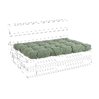 Poduszka na ławkę CACTUS kaktusowa 120x80 wodoodporna z poliestru Bizzotto