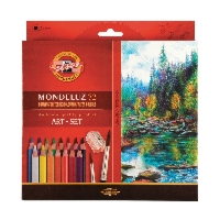 KIN KREDKI MONDELUZ 3714 72 KOLORY + PĘDZEL