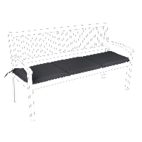 poduszka na ławkę CHARCOAL antracytowa 153x48 wodoodporna olefinowa Bizzotto