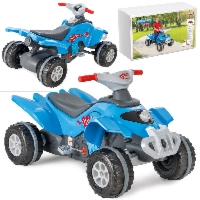Pilsan Quad na pedały niebieski dla dzieci – bieżnik, napęd tylny, 3+