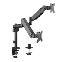 Podwójny uchwyt na monitor 32 cale, biurkowy, standard VESA, regulowany sprężyną gazową SolidHand-AS02
