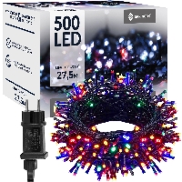 Lampki choinkowe 27,5 m multikolor 500 LED oświetlenie świąteczne IP44 z programatorem