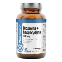 DIOSMINA + HESPERYDYNA (500 mg) BEZGLUTENOWA 60 KAPSUŁEK - PHARMOVIT (CLEAN LABEL)
