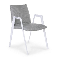 Krzesło ogrodowe AXOR białe 57x65 aluminiowa odlewana Bizzotto