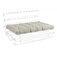 Poduszka na ławkę BEIGE beżowa 120x80 wodoodporna z poliestru Bizzotto