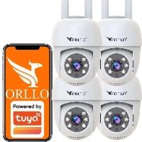 Zestaw 4 Kamer WiFi IP Zewnętrznych Obrotowych 4Mpx ORLLO TZ2 PRO